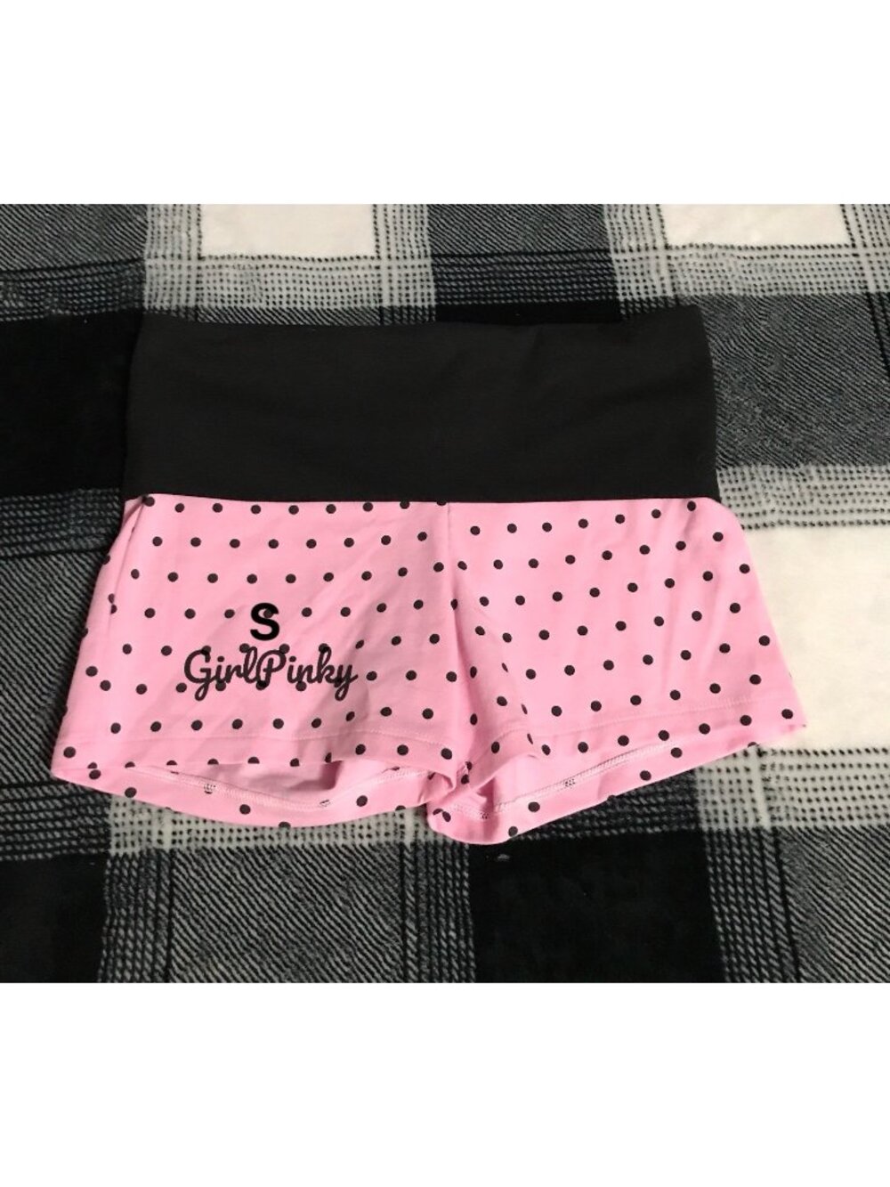 VS PINK x FRANKIES BIKINIS BROOKLYN COTTON SHORTS IN PINK SWEET DOT SIZE SMALL